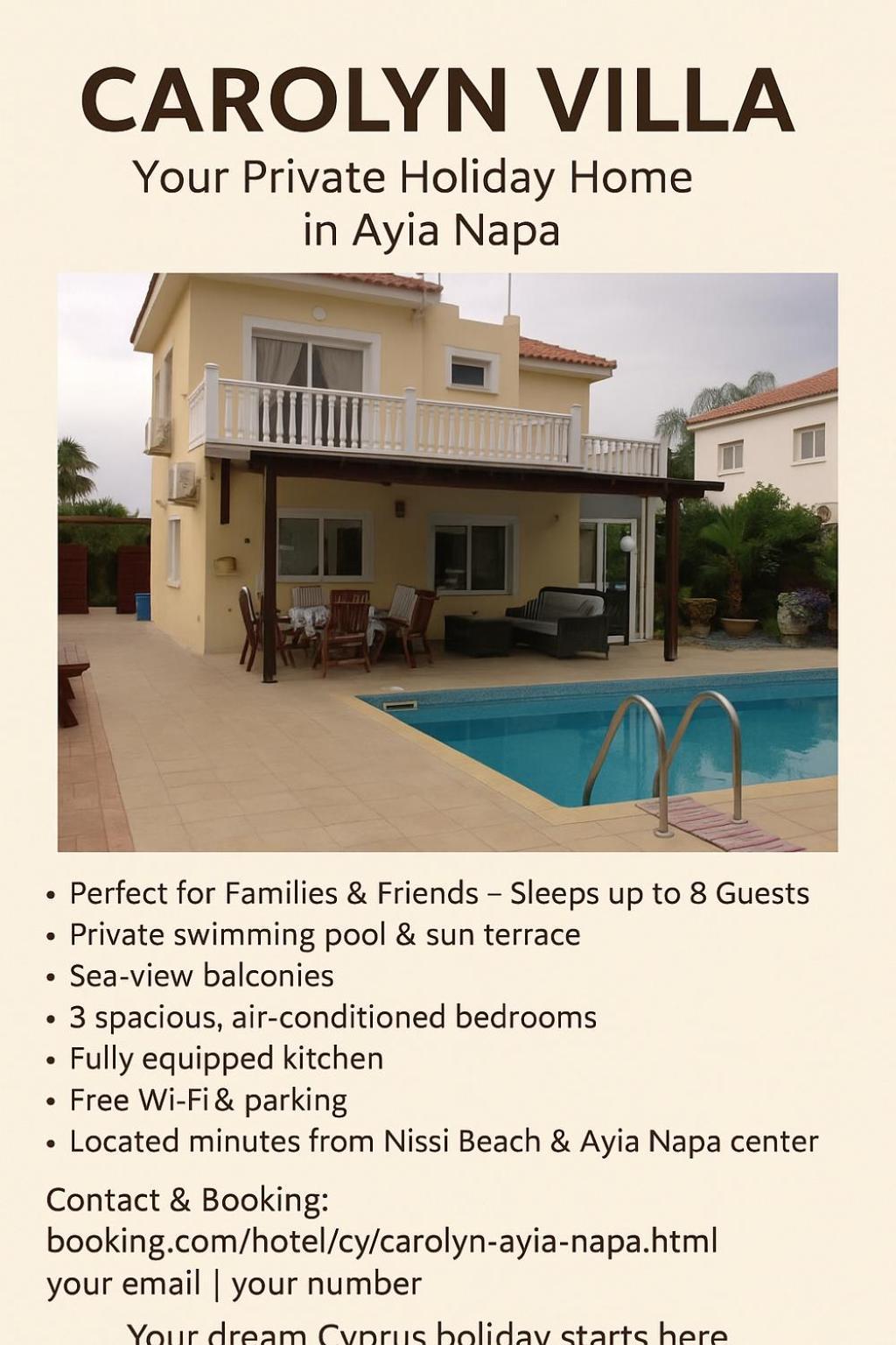 Carolyn Villa Is A Luxury 4-Bedroom Villa With Private Pool In Ayia Napa Esterno foto